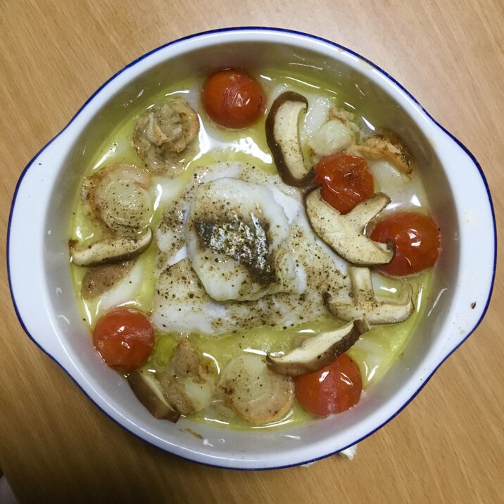オーブンで簡単〜鱈のアクアパッツァ〜
